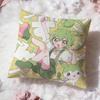 Z-Zundamon Anime Cushion Cover Premium Comfort Reversible Pillow Cove -Two In One Design for Any Room & Car Interior