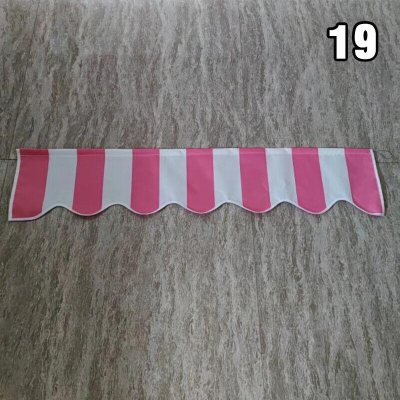 Tendalino Ondulato Impermeabile Tenda Parasole Tenda da Patio Sostituzione Banner Negozio Telo Tenda Parasole Durevole Strisce Grigio Beige