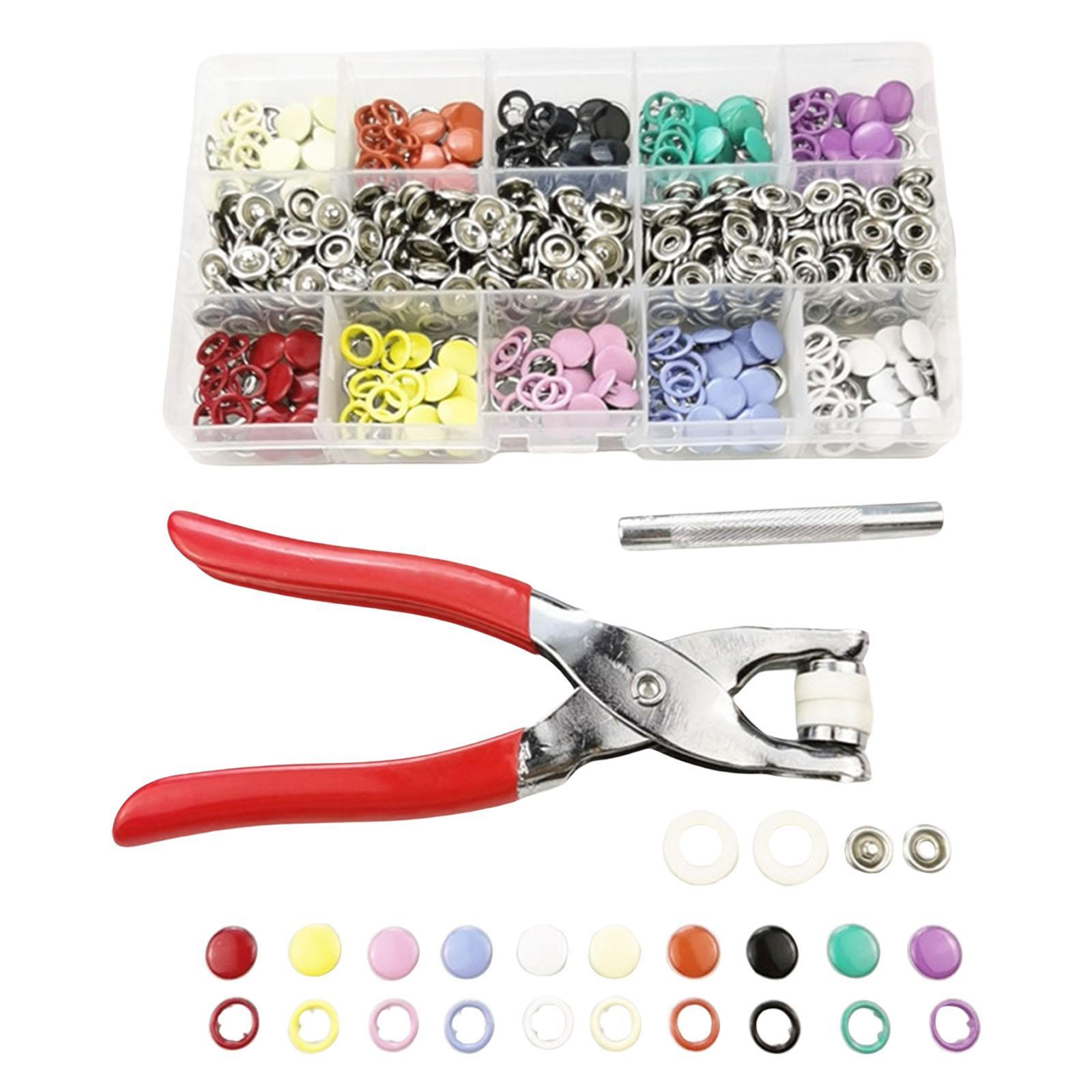 

200 Pieces 9.5mm Sewing Buttons Snap Plier Popper Grommet Fasteners Clip