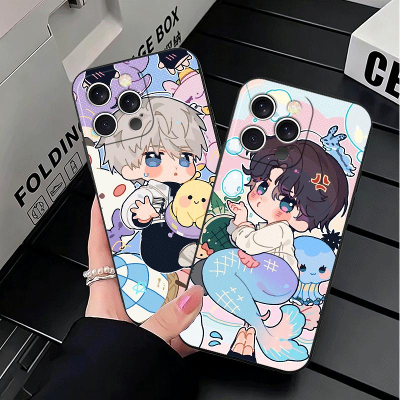 Love And Deepspace Cute Soft Phone Case for iPhone 16 16E 17 Air 15 Pro Max 14 Plus 13 Mini 11 12 7 Black Cover Back Shell