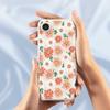 For iPhone 16e Case Chrysanthemum Pattern Printing Straight Edge TPU Phone Back Cover