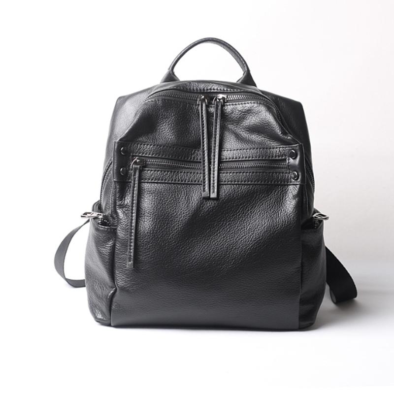 First Layer Cowhide Leather Backpack Female 2025 New Soft Leather Korean Version Large Capacity Weekend Holiday Travel Backpack