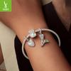 Bear Fishtail Colorful Big Main Stone Diy Bracelet Beaded 925 Silver Beads Jewelry Accessories Light Luxury