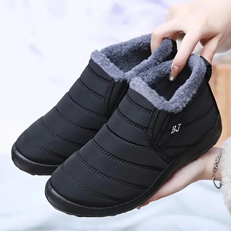 Mode Stiefel für Herren Damen 2026Winter Plüsch Warme Stiefeletten Outdoor Rutschfeste Schneestiefel Unisex Baumwollschuhe Slipper Winter Baumwollstiefel