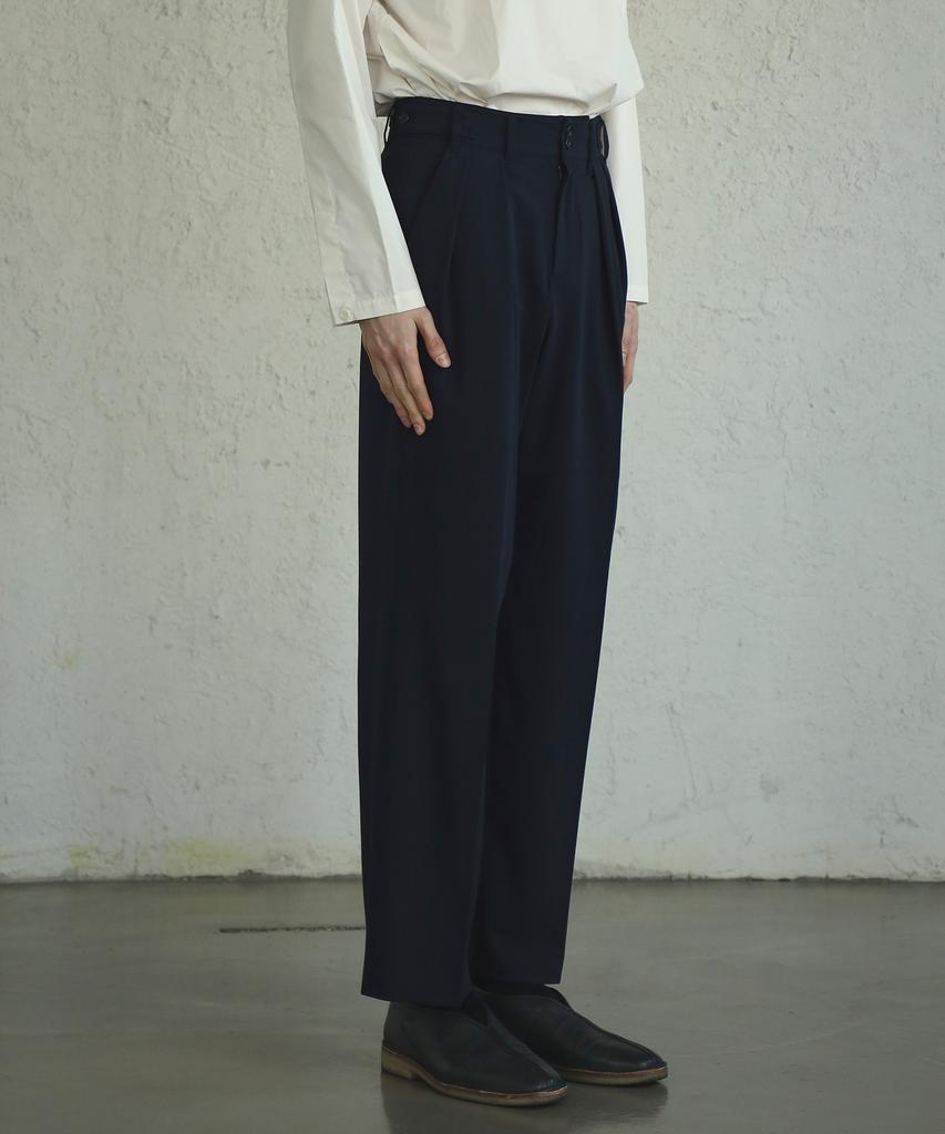 FILLCHIC Reverse 2-Pleated Pants (Navy)