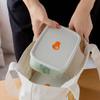 3 Packs Fresh-keeping Box Household Refrigerator Organizer Vegetable Fruit Storage Box Microwaved Heating Food Storage Portable Sealed Lunch Box