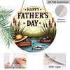 2D Flat 1pc, 8x8 in, Father's Day Circular Aluminum Metal Sign, Unique and Durable, Easy To Hang Decoration, Suitable for Bedroom, Kitchen, Dining