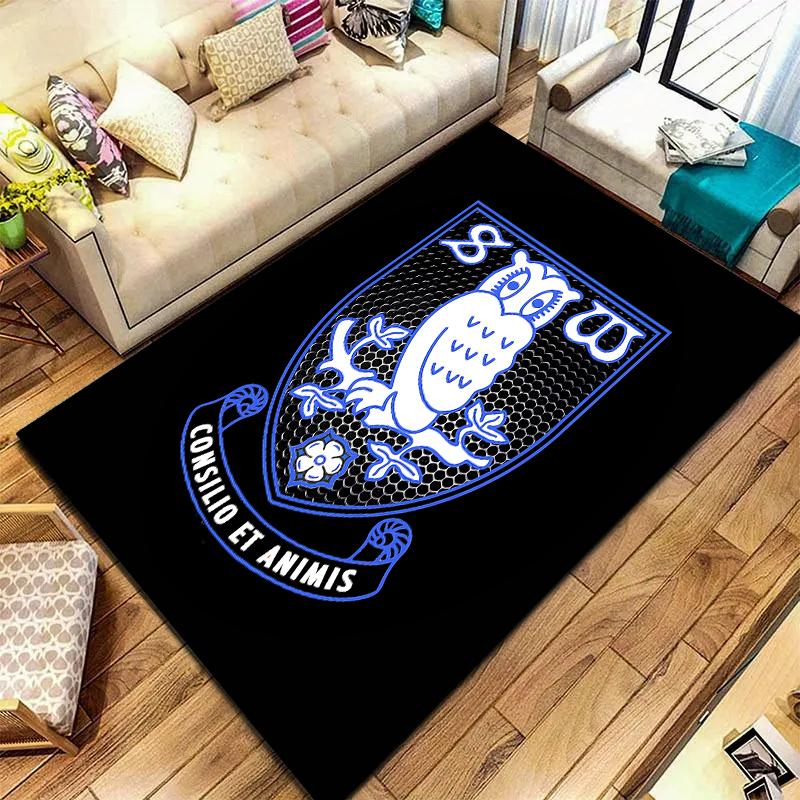 2026 Neuer Sheffield Wednesday Fußballclub Teppich für Wohnzimmer Schlafzimmer Zuhause Sofa Dekoration, Kinder spielen Rutschfeste Fußmatte H8
