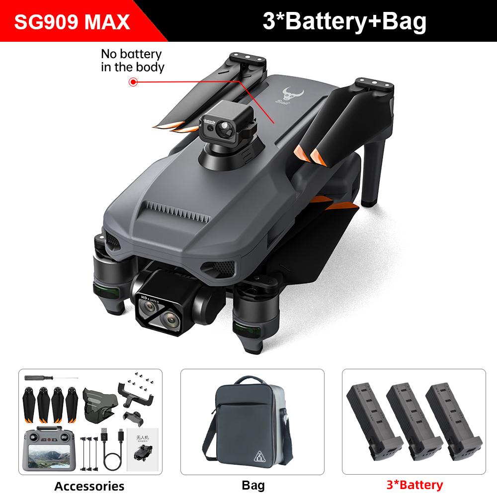 SG909 MAX GPS Drone with 8K Camera 6KM Touch Screen RC Profesional Drone 360° Obstacle Avoidance Foldable RC Quadcopter