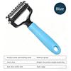 Professional Double-Sided Pet Grooming & Deshedding Comb – Stainless Steel Undercoat Rake for Effective Loose Hair Removal and Daily Pet Care
