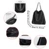 Womens Handbags Soft Leather Fashion Designer Top-handle Casual Pocket Ladies Tote Portable Chain Large Shoulder Bags Black
