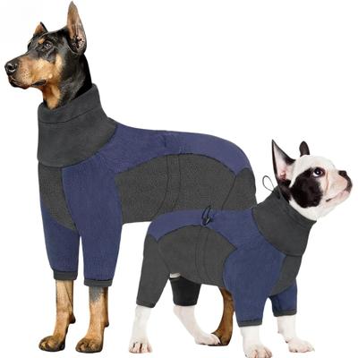 Zimní kabát pro psa, Teplý pulovr Psí fleecové pyžamo, Měkké celotělové svetry pro psy do chladného počasí, Větruodolný pes Onesie