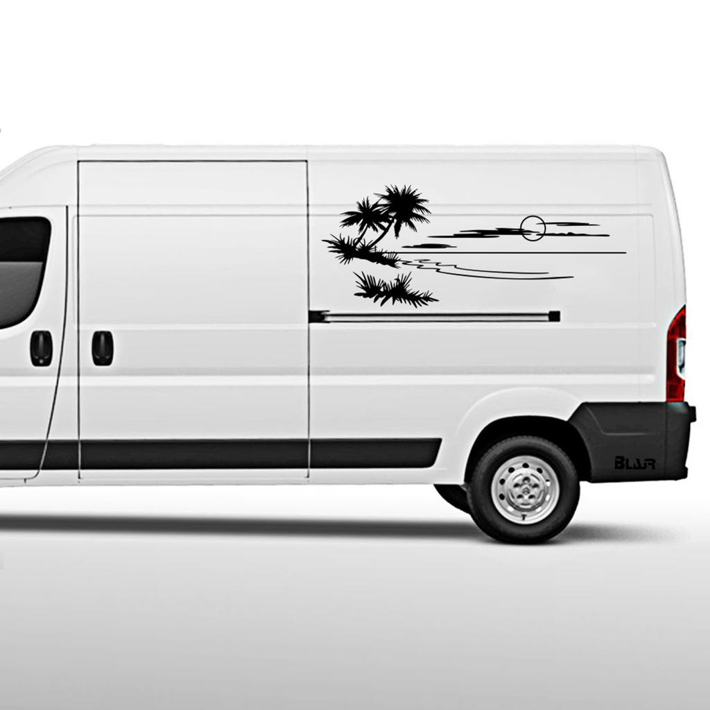 Großes Strandabenteuer Auto Wohnmobil Karosserieaufkleber für Wohnmobile - Auto Dekorativer Aufkleber Auto Karosserie Karosserie Fensterausweise