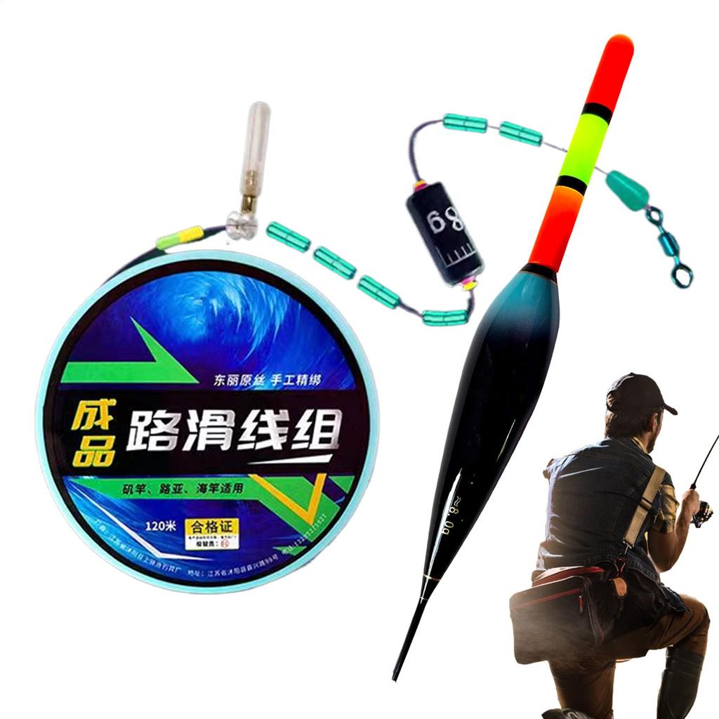Fishing Line Automatic Bobber Angling Tool Automatic Float Fishing Line Set With Automatic Float/111M Ready-to-use Sliding Float