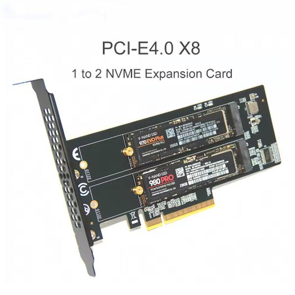 PCIe To M2 NVME Adapter Card PCI-E 4.0 X8 X16 NVME M Key SSD Converter M.2 PCI Expansion Card For 2230 2242 2260 2280