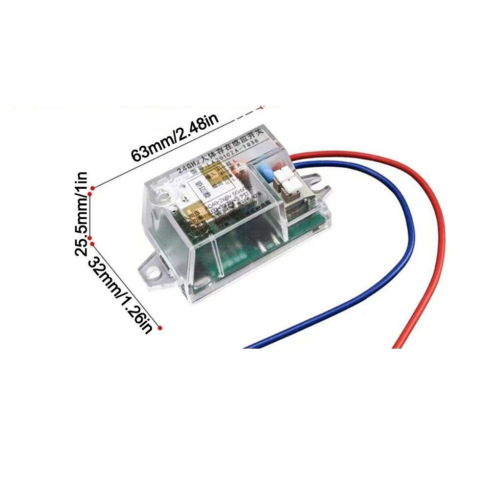 Transparent Shell Radar Presence Sensor Switch Auto On Off Light Control Switch  Indoor Lighting