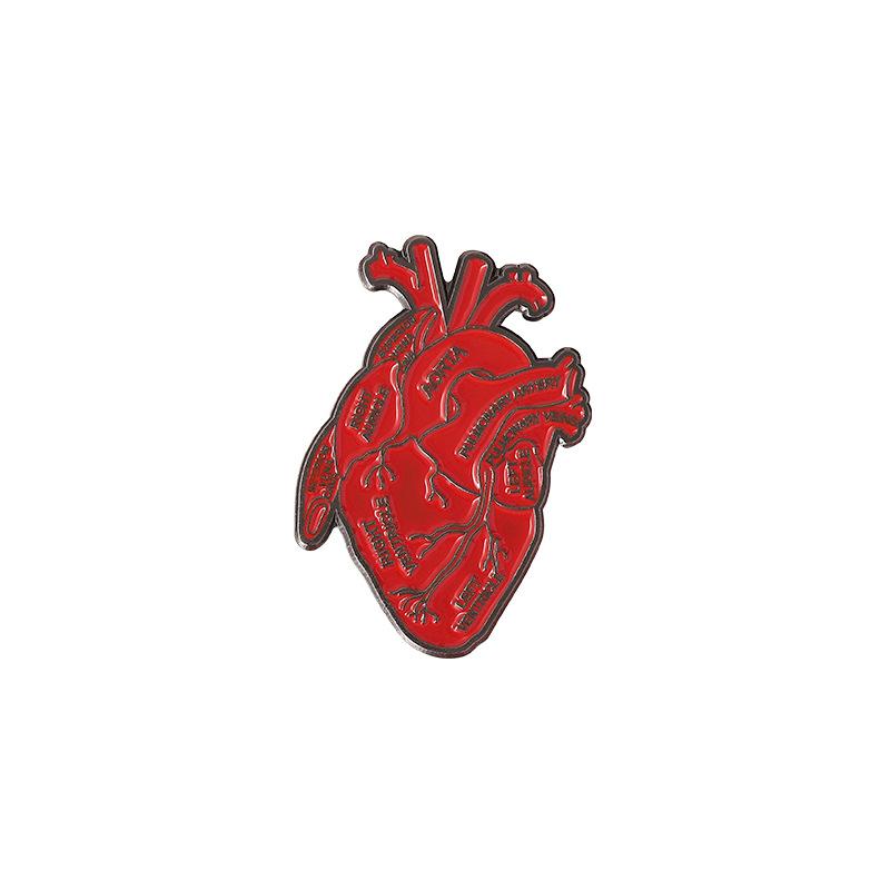 Medical Organs Enamel Brooch Heart Chest Brain Stomach Spine Women Uterus Lung Teeth Creative Metal Badge Punk Lapel Pin Jewelry