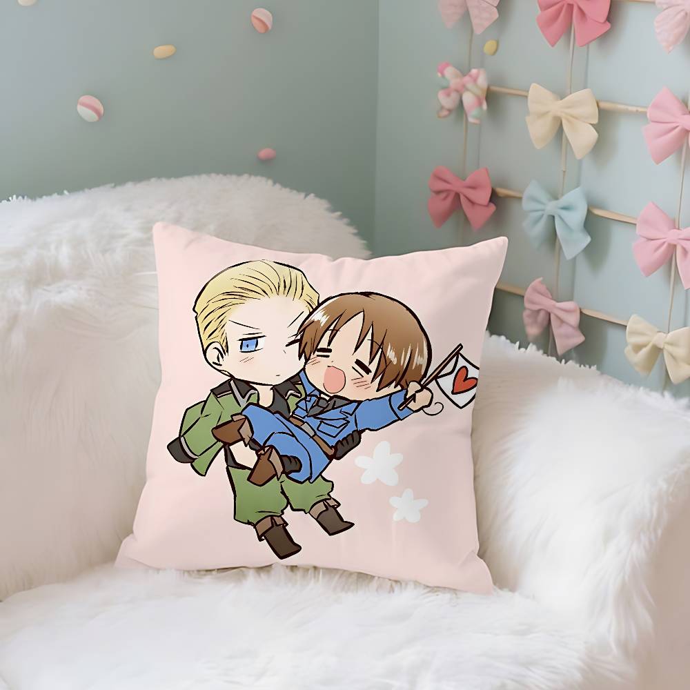 FunnyHhetalia WWorld StarsS Case Plush Fabric Soft Pillowcase Double Sided Print Cushion Cover Household Gifts