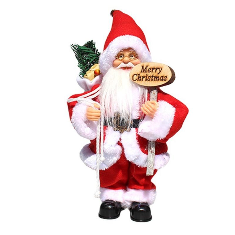 Elektrischer Musik-Weihnachtsmann für Puppenornamente Schütteln Singen Tanzen Weihnachten Alte Leute Puppen Weihnachtsgeschenke Heimdeko X3UC
