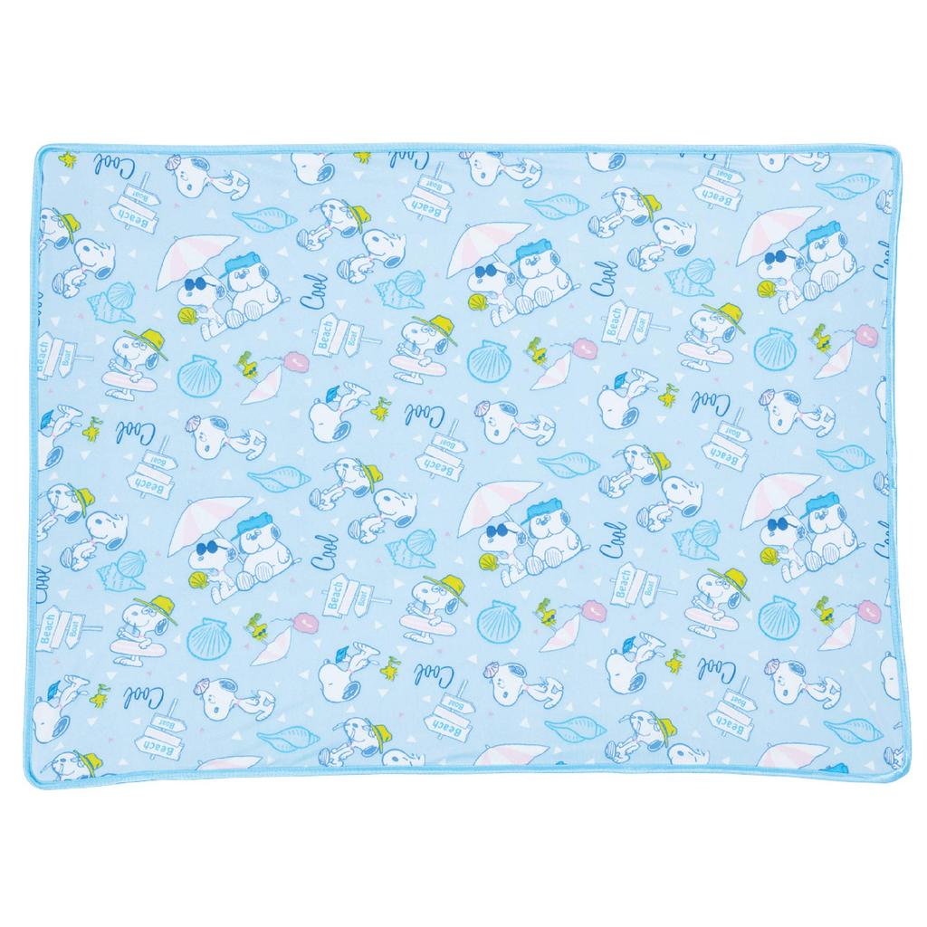 Nishikawa Snoopy Cooling Cool Cooling Sun Nap 100x70cm Throw, PEANUTS, Comfort, Protection, Time, Washable, Blue, 208305037230,