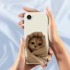 For iPhone 16e Case Wrapped Cat Pattern Printing Straight Edge TPU Phone Back Cover