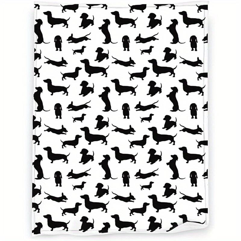 

1pc Puppy print blanket polyester fabric machine washable suitable for bedroom and living room decoration 75x100cm