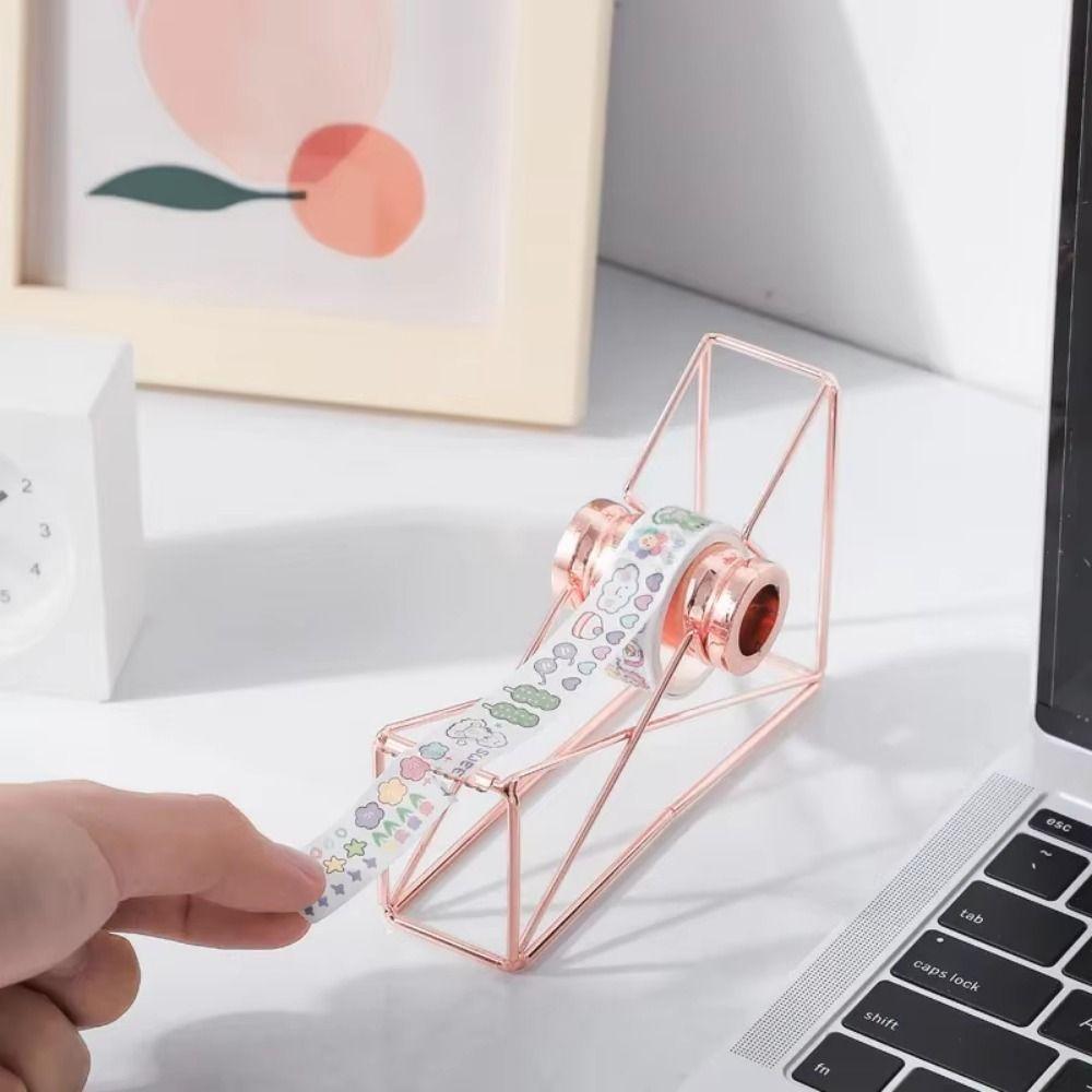 Non-slip Iron Art Tape Dispenser Rust-proof Desktop Tape Holder Fashion Manual Tape Cutter  Home