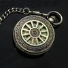 Luxury Luminous Mechanical Pocket Watch Bronze Hollow Wheel Hand-Winding Steampunk Pocket Hanging Chain Antique Watch Best Gifts