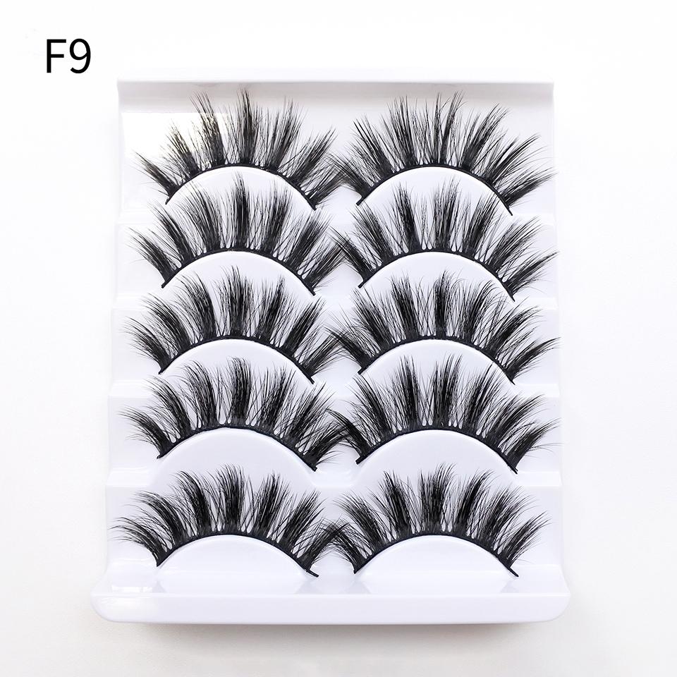 RED SIREN Cat Eye Lashes 5 Pairs Winged Wispy Natural False Eyelashes Makeup Fox Eye Faux Mink Eyelashes