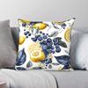 Lovely Blueberry Lemon Square Pillowcase Polyester Linen Velvet Printed Zip Decor Throw Pillow Case Car