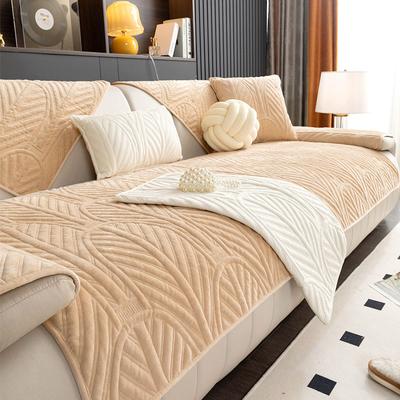 Cream Wind Plush Sofa Cushion Retro Sofa Cover Cover Non-slip Sofa Cushion Autumn and Winter Sofa Cover Cover Simple.