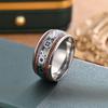 High-end Light Luxury Style Retro Cool Spider Steel Color Three-line Ring