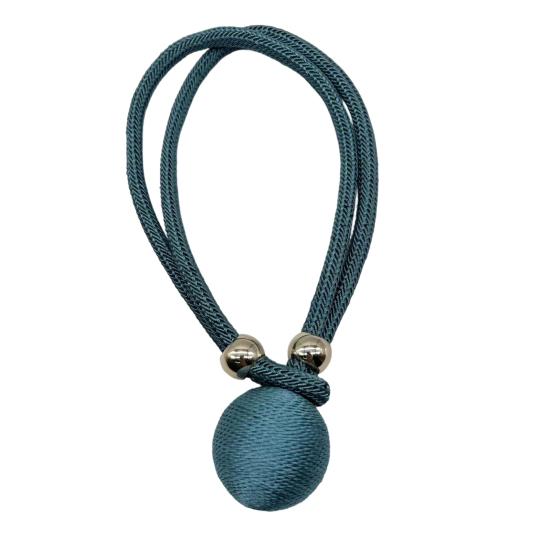 1 Pezzo Sganci tenda regolabile, Sgancio tenda in corda intrecciata con ciondolo a sfera, Supporto decorativo per tende per finestre di stanze, Tende
