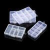 6/10/15/24/28 Grids Transparent Plastic Storage Box Beads Organizer Container For DIY Crafts Earing Jewelry Storage Case Display