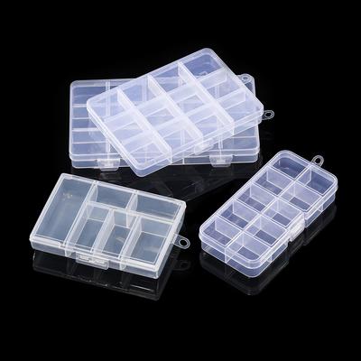 6/10/15/24/28 Grids Transparent Plastic Storage Box Beads Organizer Container For DIY Crafts Earing Jewelry Storage Case Display