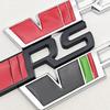 QPZF2 3D Metal Logo VRS Sticker Letters Emblem Car Front Grille Fender Side Trunk Badge For Skoda RS VRS Stickers Accessories