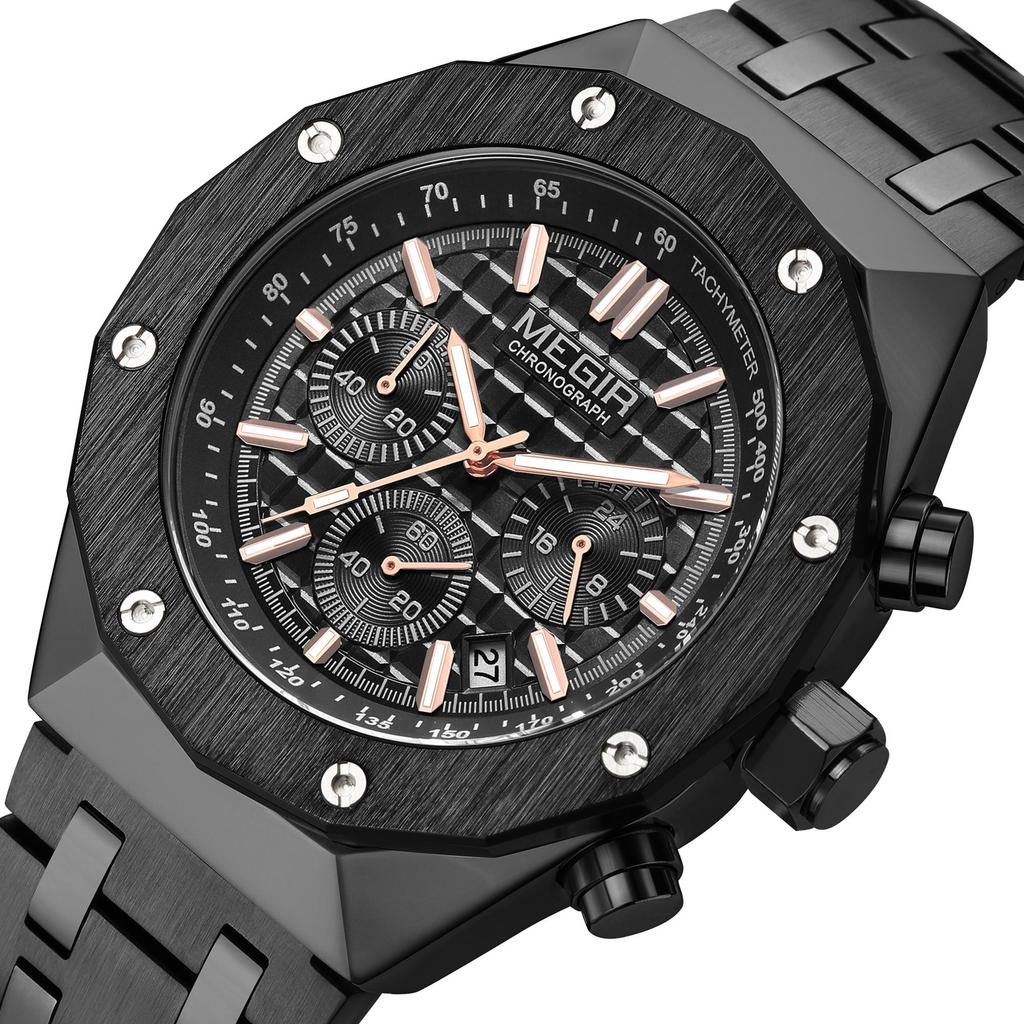 MEGIR Luxury Men Sports Watches Chronograph Fashion Quartz Wristwatch Men's Casual Business Date Clock Relogio Masculino 2213