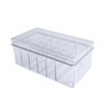 Coș de depozitare transparent pentru manichiură, cu capac, pentru birou, pentru telefon, pentru gene false, organizator, cutie de depozitare transparentă, cu capac