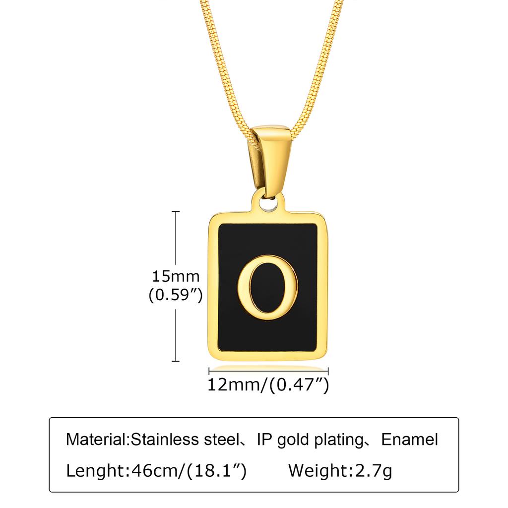 Letter Initial Pendant Necklace Women Stainless Steel Jewelry Alphabet Collar Birthday Party Mom Girlfriend Valentine's Day Gift