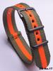 Black Nylon & Canvas Watch Strap with Vacuum-Plated Buckle