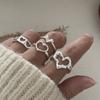 925 Sterling Silver Rings for Women Men Couple Minimalist Handmade Shinning Heart Ring Party Jewelry Gift Prevent Allergy