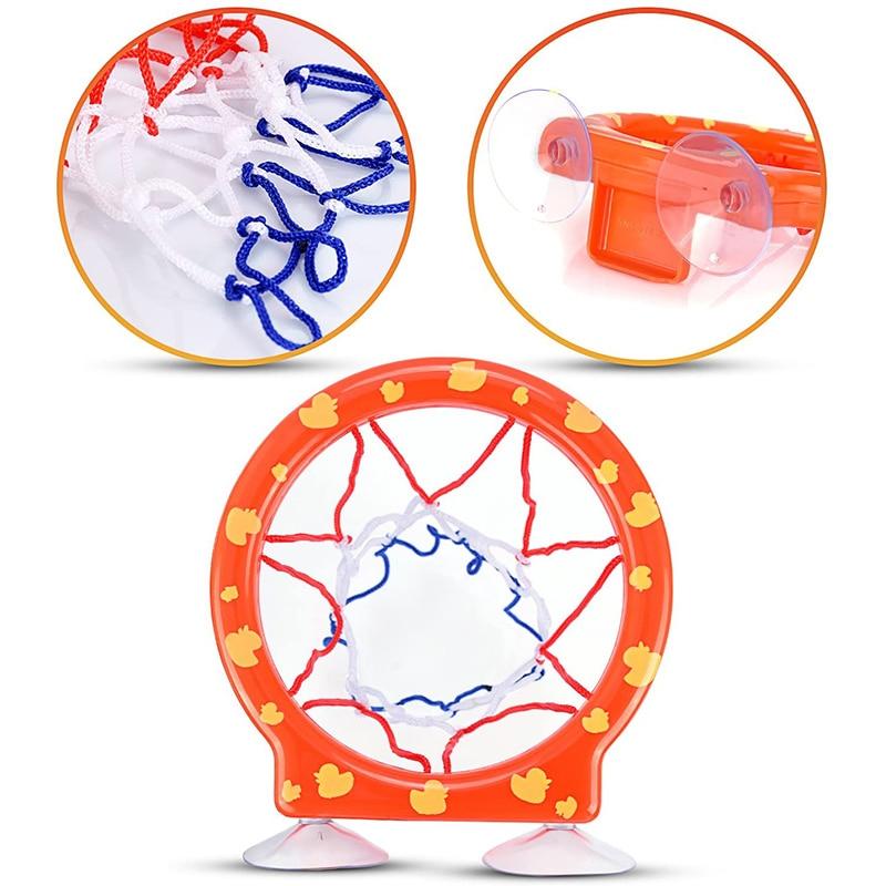 1 set Bebek Basketbol Banyo Oyuncak Seti Mini Potası ve Topları ile - Vantuzlarla Eğlenceli Su Oyunu