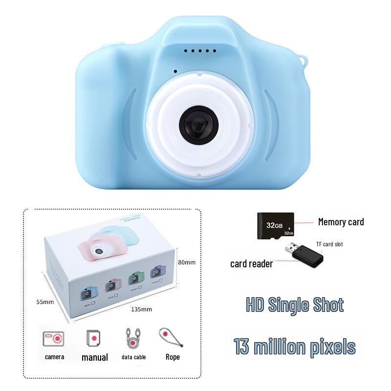Çocuk HD Dijital Çizgi Film Kamera - Çocuklar İçin Mini Oyuncak Doğum Günü Hediyesi