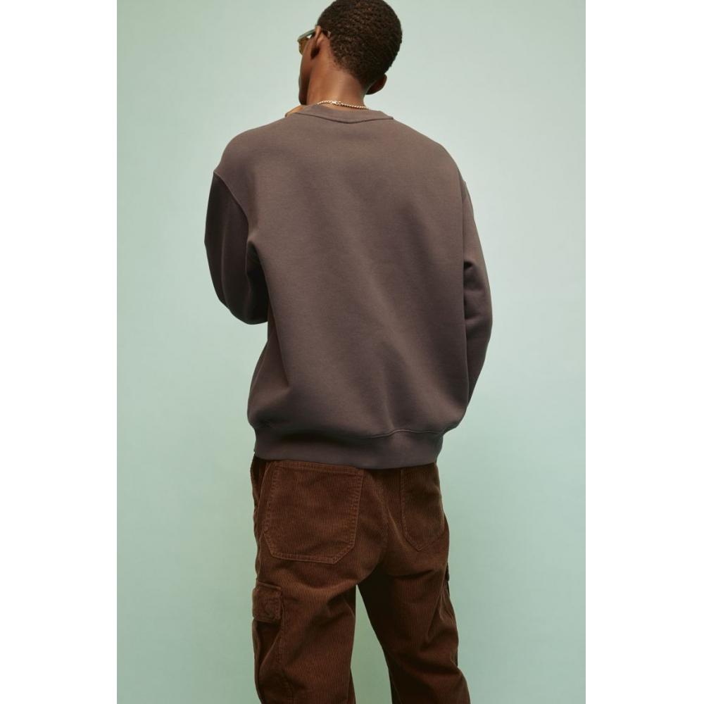 H M Loose FIt PrInt sweatsHIrt Brown I M So tIred