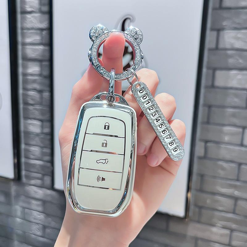 TPU Car Remote Key Case Cover Protect Shell Fob For Toyota CHR Hilux Fortuner Land Cruiser 200 Camry Corolla Crown RAV4 Highland