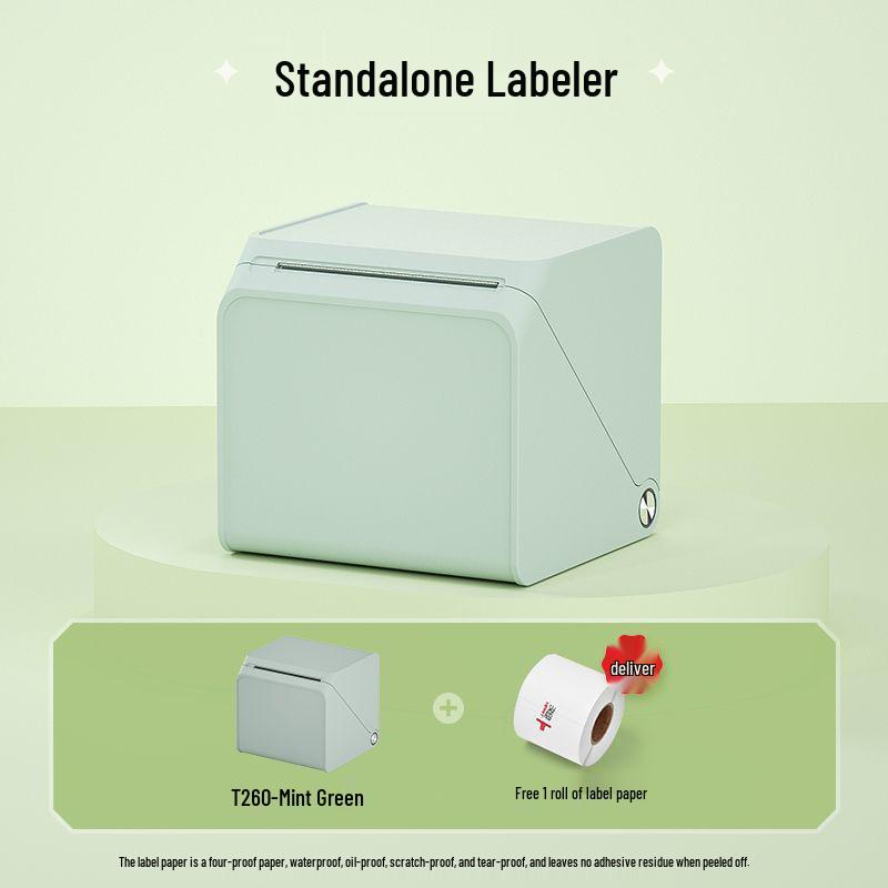 Han Yin T260L Bluetooth Thermal Label & Barcode Printer for Sticky Notes and Supermarket Price Tags