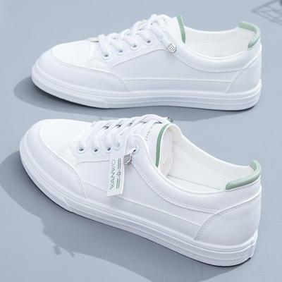 Summer Versatile Little White Women's Shoes Spring and Summer New Casual Flat Baseplate Shoes Sports White Shoes