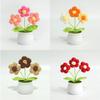 Universal  Hand-Knitted Flowers Desktop Ornament Home DecorationHandmade Crocheted Flowers Bouquets Valentine's Day Gift