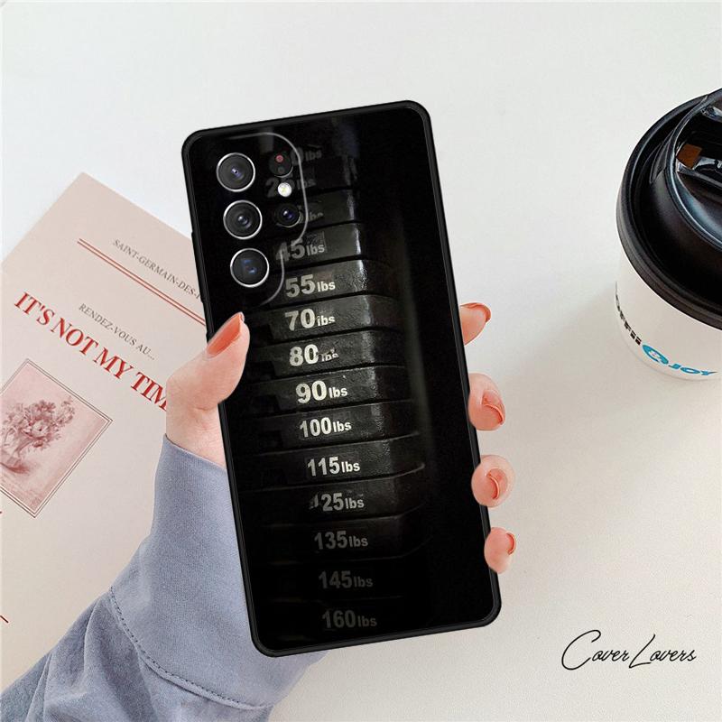 Gym Fitness Bodybuilding phone case For Samsung Galaxy S24 S25 S23 S22 Ultra Note 10 20 Plus S20 S21 FE Cover