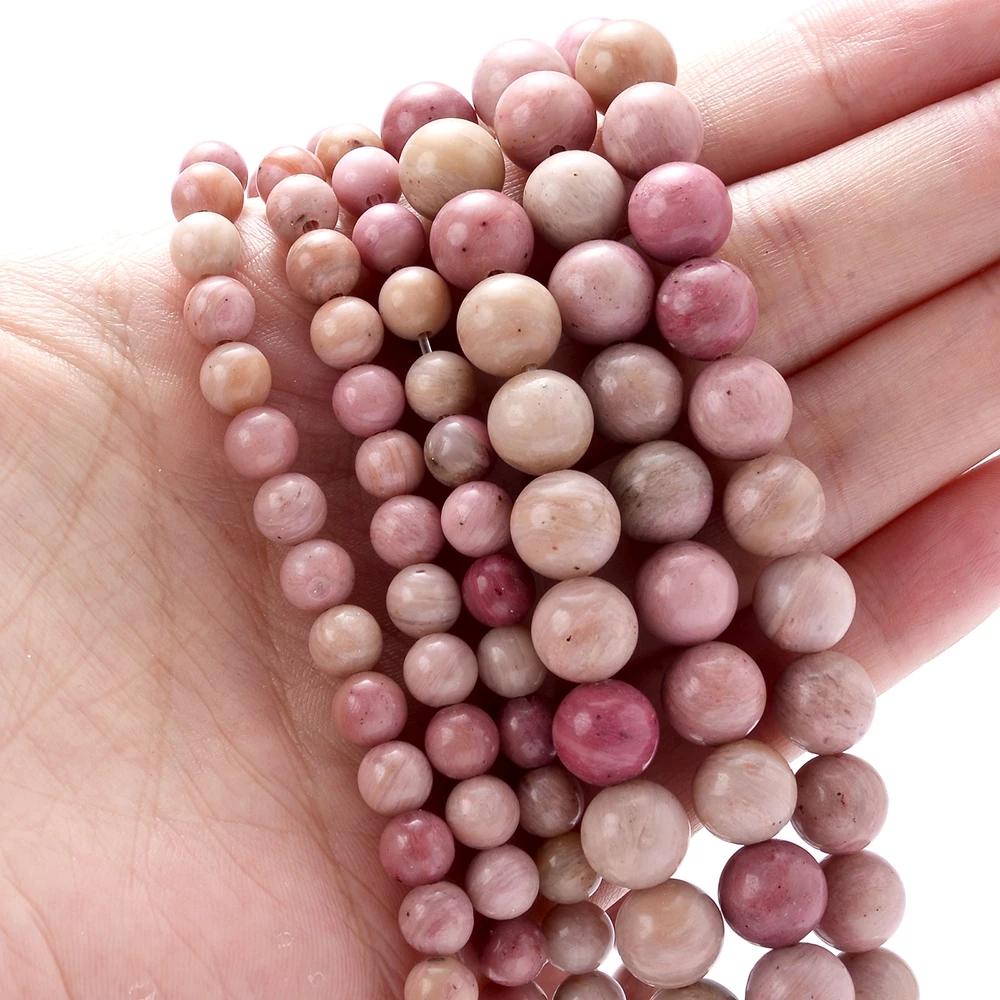 Natural Round Stone 4 6 8 10 12mm Tiger Eye Crystals Lava Turquoises Jades Loose Bead for Jewelry Making DIY Bracelet Needlework